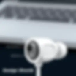 Detailed view of 3.5 mm jack earbuds showcasing design features