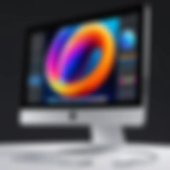 Close-up of the iMac's innovative display technology