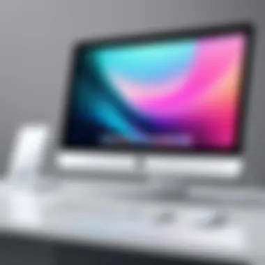 Sleek Aesthetic of the Latest iMac Sleek design of the new iMac showcasing its modern aesthetic