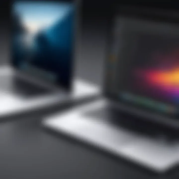 Design aesthetics of Apple MacBook and HP laptops
