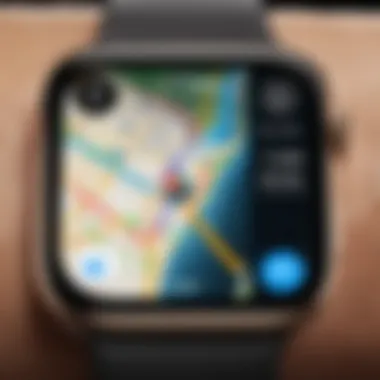 Close-up of Apple Watch GPS functionality