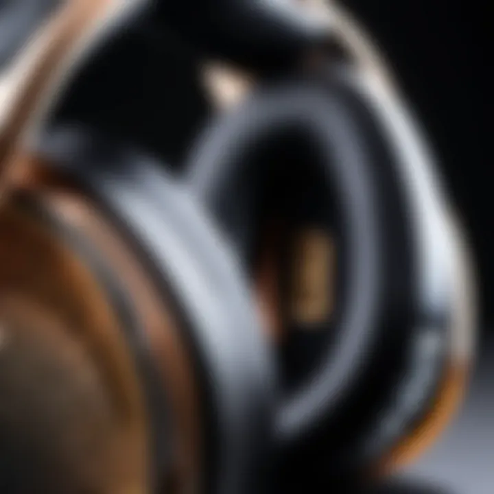 Close-up view of Audeze LCD-GX ear pads