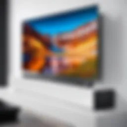 Sleek design of a soundbar compatible with Samsung TV