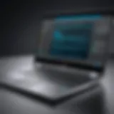 Innovative Dell laptop showcasing creative software interface