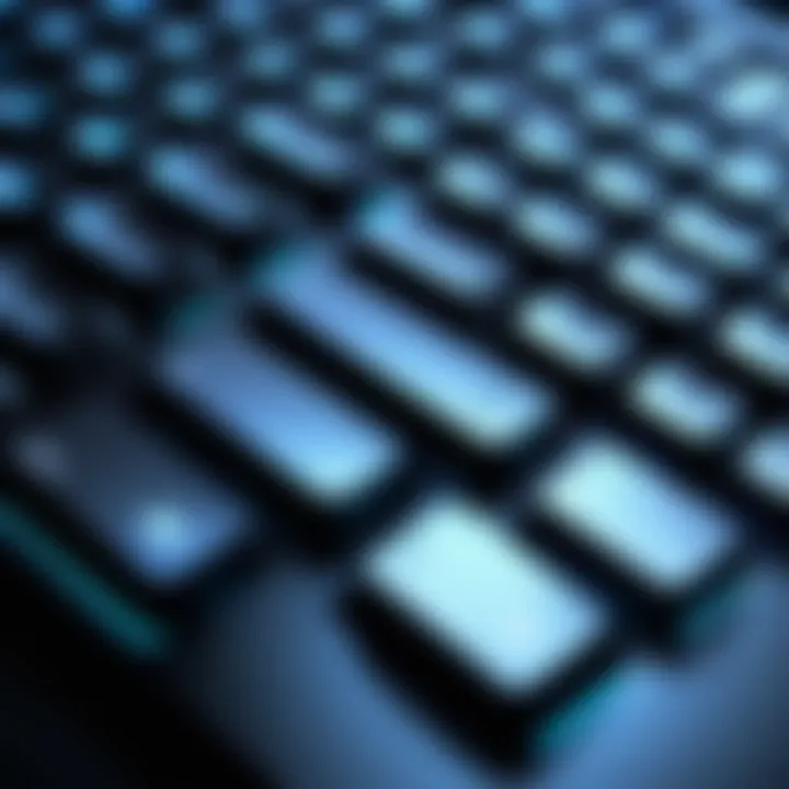 Customizable keyboard with backlit keys