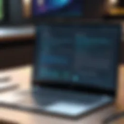 High-resolution laptop display showcasing note-taking application
