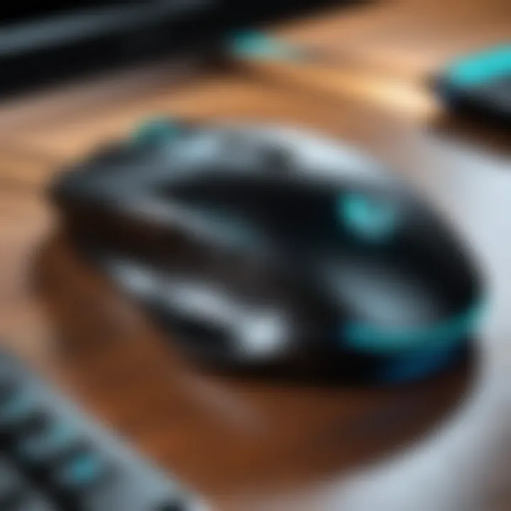 Logitech mouse in action during an intense gaming session