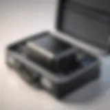 Portable hotspot device on a travel suitcase