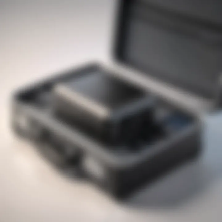 Portable hotspot device on a travel suitcase