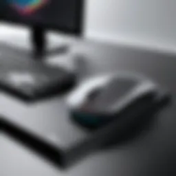 Sleek wireless keyboard and mouse combo on a desk