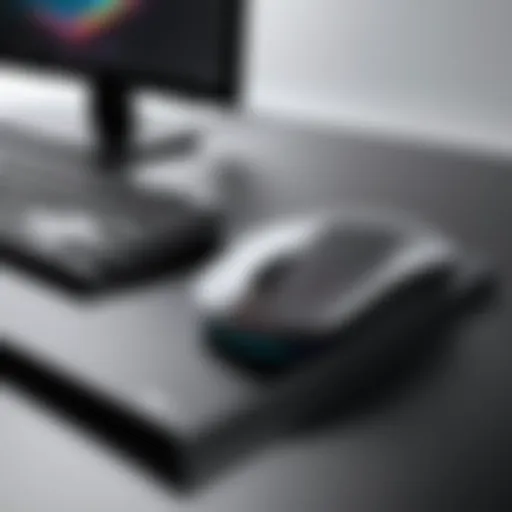 Sleek wireless keyboard and mouse combo on a desk