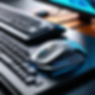 Ergonomic Design for Comfort and Efficiency Close-up of ergonomic wireless keyboard and mouse