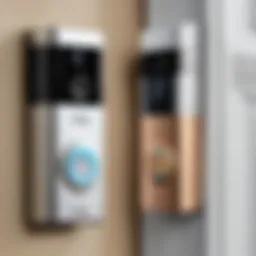 Side-by-side comparison of Ring Doorbell models showcasing design differences.