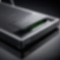 A high-resolution flatbed scanner showcasing its scanning surface and features