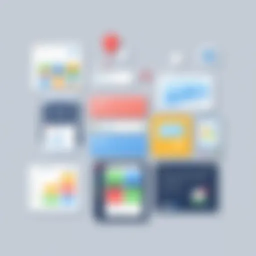 An overview of various pic search applications showcasing their interfaces