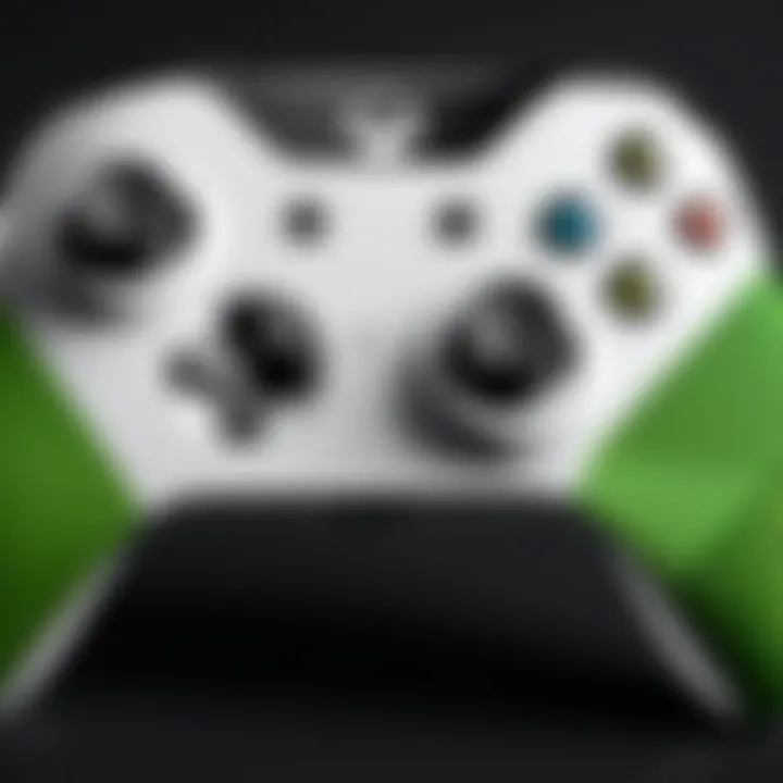 Detailed view of the Xbox One controller highlighting its design elements