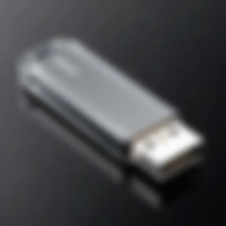 A sleek 16GB USB drive designed for portability and convenience