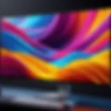 High-resolution display showcasing vibrant colors