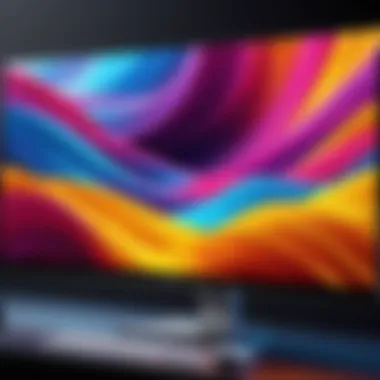 High-resolution display showcasing vibrant colors