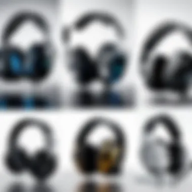 Comparison chart of different gaming headsets highlighting features