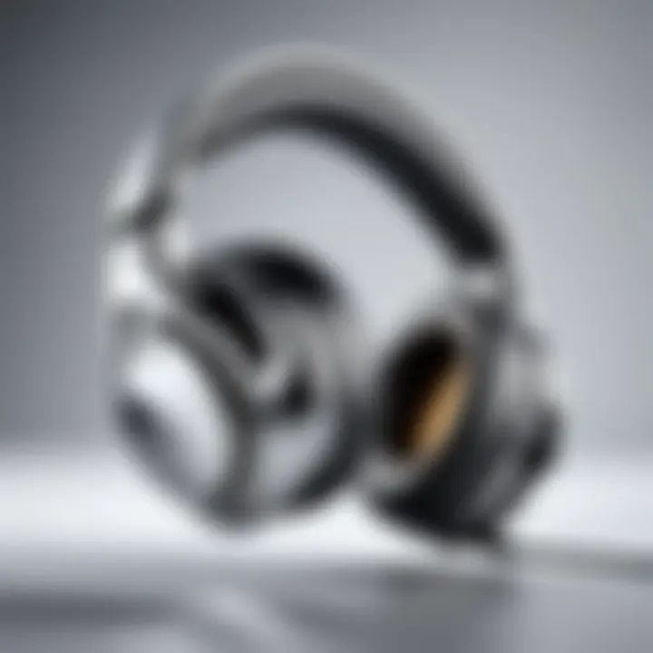 Close-up of a premium gaming headset showcasing its sleek design