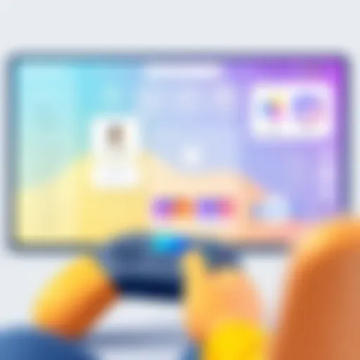 A vibrant interface of a game development platform showcasing user-friendly design tools.