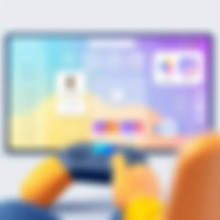 User-Friendly Game Development Tools A vibrant interface of a game development platform showcasing user-friendly design tools.