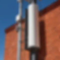 An AT&T cell tower booster installed on a wall