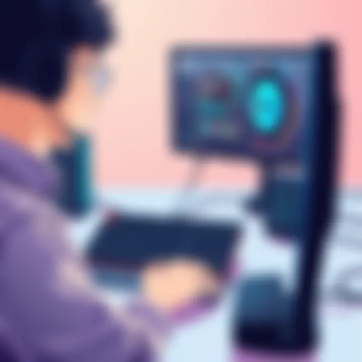 Gaming Experience with Mechanical Keyboards A gamer using a mechanical keyboard in a dynamic gaming setup