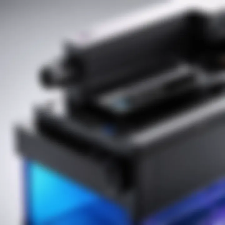 Close-up of ink tank system