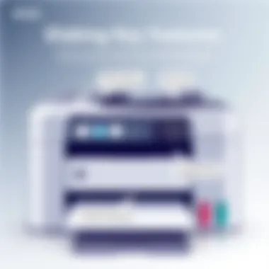 User Interface Displaying Key Features User interface of an Epson home printer highlighting features