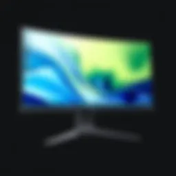 Sleek design of a 32-inch curved IPS monitor