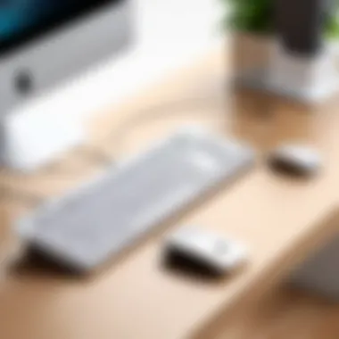 A wireless keyboard paired with an iMac showcasing seamless connectivity