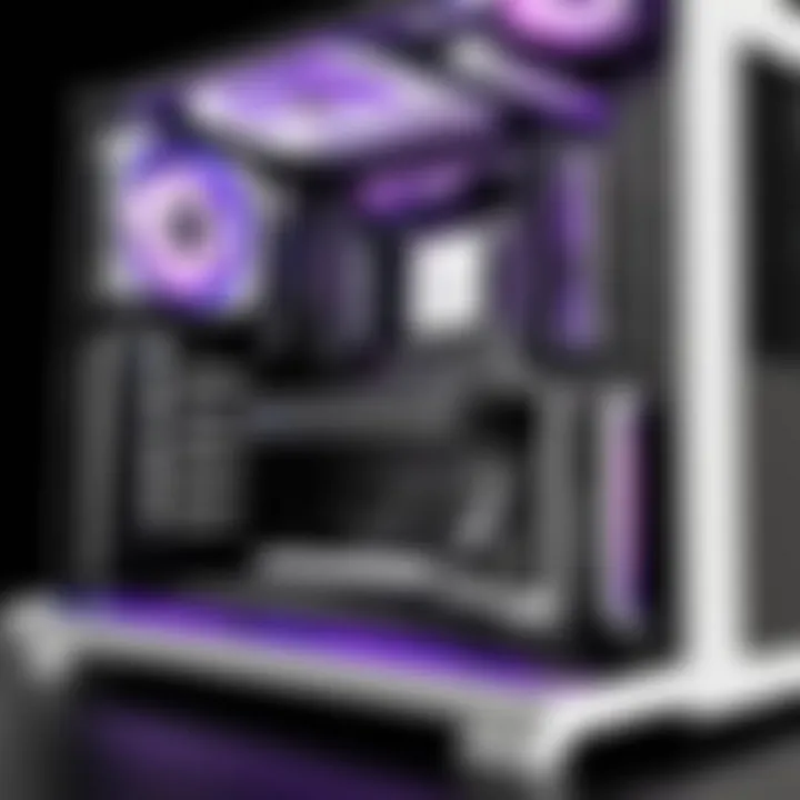 Close-up of NZXT PC components