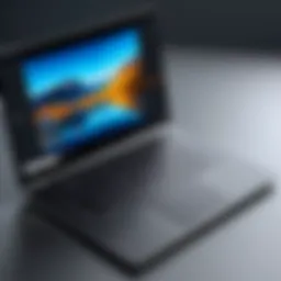 Lightweight laptop showcasing portability