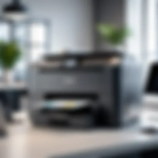 High-performance printer in a modern office environment