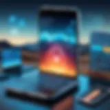 Illustration depicting mobile security threats