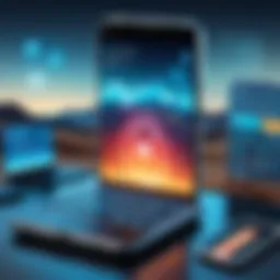 Illustration depicting mobile security threats
