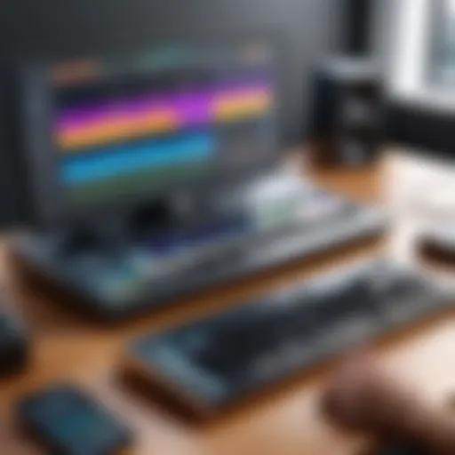A modern digital audio workstation interface showcasing various features