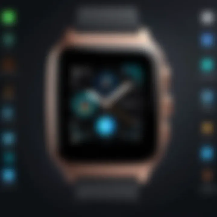 Close-up of versatile smart watch features