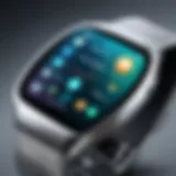 Elegant display of a modern smart watch interface