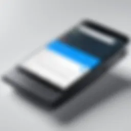 Illustration of Android fax application interface