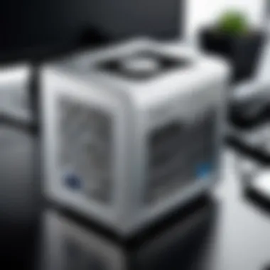 ASRock Mini PC in various practical applications within a workspace