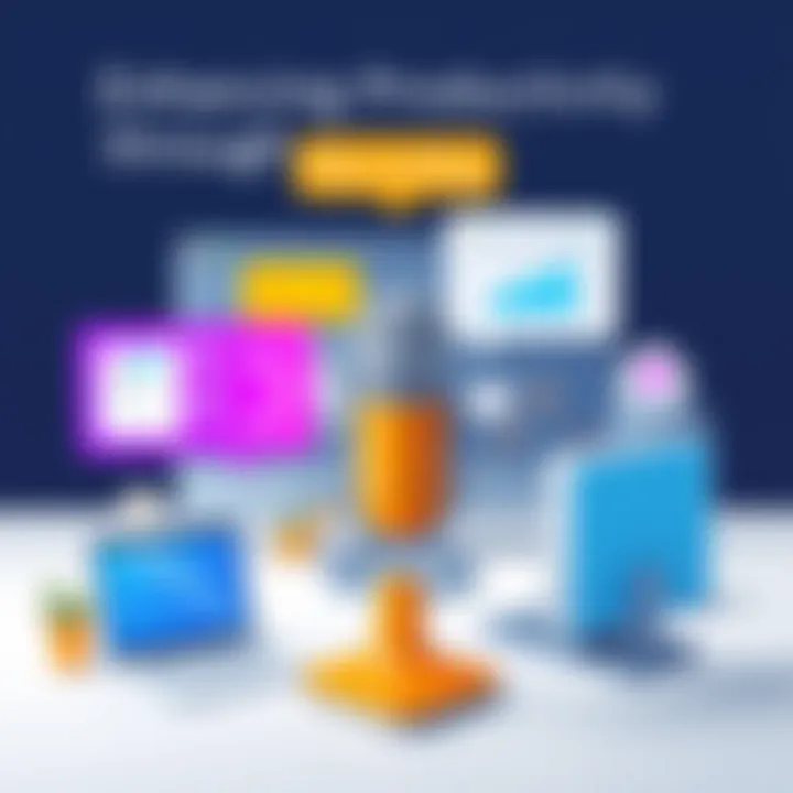 Enhancing Productivity through Screen Recording Graphics showcasing productivity improvements with screen recordings