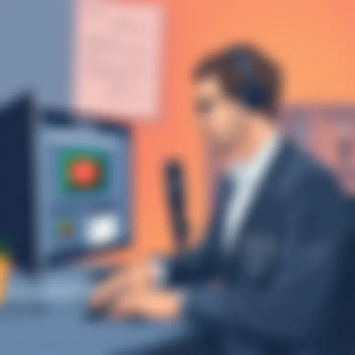 Utilizing Screen Recording for Educational Purposes IT professional using screen recording software for training