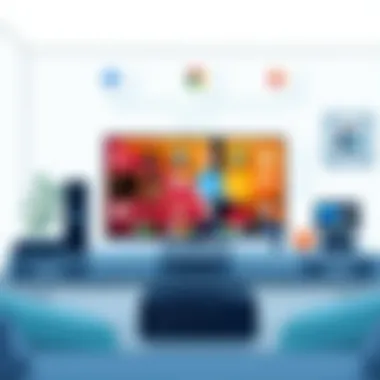 Smart Home Integration with Google TV Showcasing Google TV integration with smart home devices