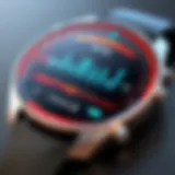 Close-up of a heart rate monitor displaying real-time data