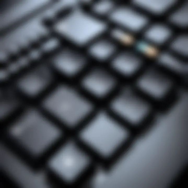 A close-up of a mechanical keyboard highlighting its tactile switches