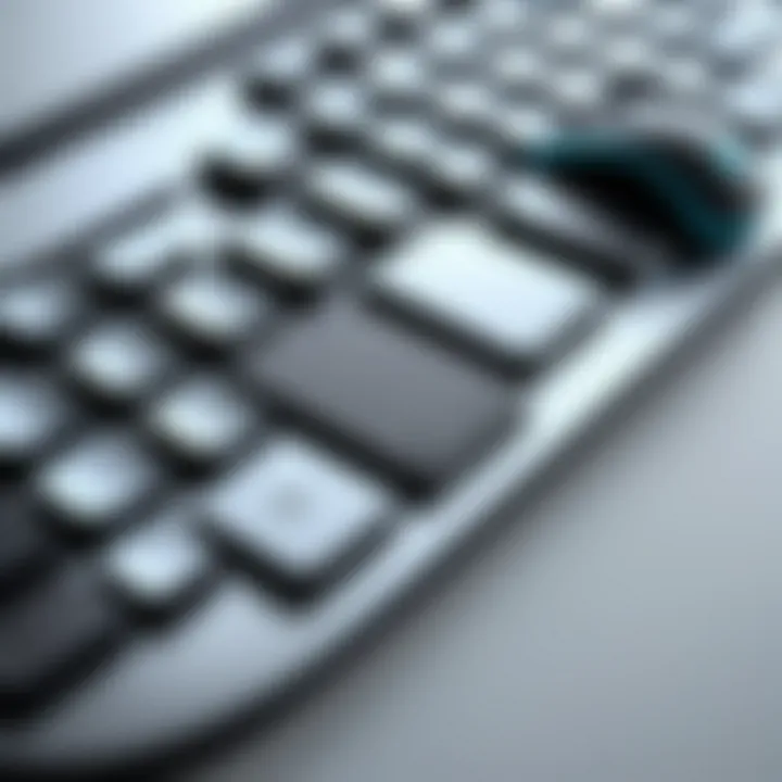 A wireless keyboard and mouse set representing modern technology