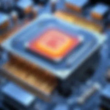 Infographic showing thermal management techniques for CPUs